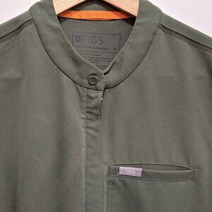 Figs Montex Scrub Top Moss Green Medium